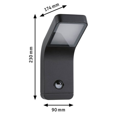 Aplică de exterior LED Kulma, IP44, 230V, 7.5W, antracit, aluminiu, cu senzor de mișcare [2]