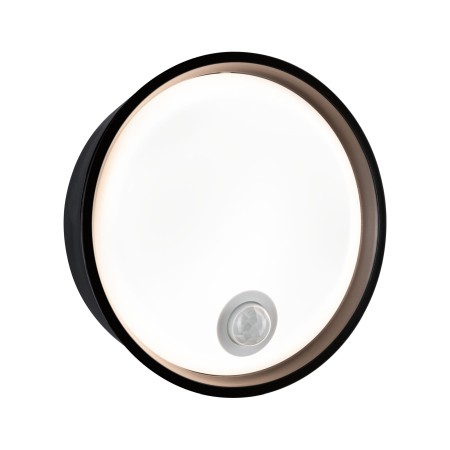 Rezistente la atmosferă sărată - Aplică de exterior LED Platomo, IP44, 230V, 14.5W, negru, plastic, cu senzor de mișcare