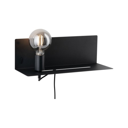 Aplică de pat Devara max 1x40W E27 negru 230V metal, cu priză USB [2]