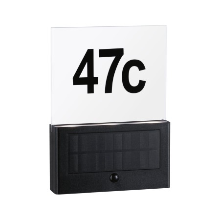 Aplică LED cu număr de casă Neda, cu senzor de mișcare, IP44 3000K 20lm, antracit [0]