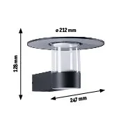 Aplică LED de exterior Sienna cu senzor de mișcare, rezistentă la atmosferă marină, IP44, 3000K, 9/1x3W, 500lm, 230V, antracit [4]