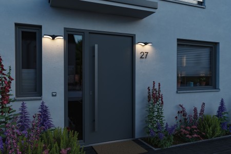 Aplică LED exterior Pekana, IP44, 300x130mm, 3000K, 2x6W, 2x480lm, 230V, antracit [3]