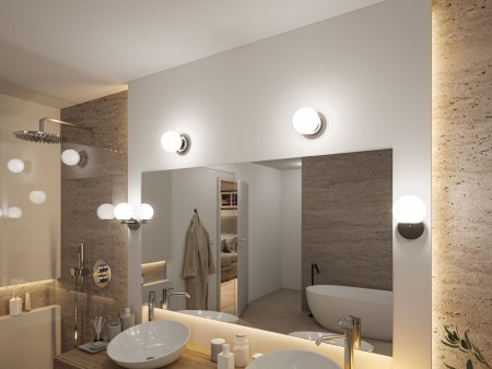 Aplică LED Gove, IP44, 3000K, 400lm, 230V, 5W, crom, satin [4]