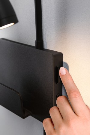 Aplică LED Halina USB C, 2700K, 200lm, 230V, 2,4W, negru mat [9]