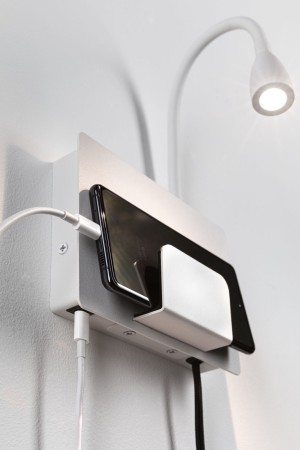 Aplică LED Halina USB C, 2700K, 200lm, 230V, 2,4W, alb mat [4]