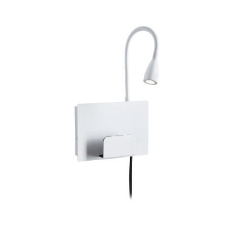 Iluminat interior - Aplică LED Halina USB C, 2700K, 200lm, 230V, 2,4W, alb mat