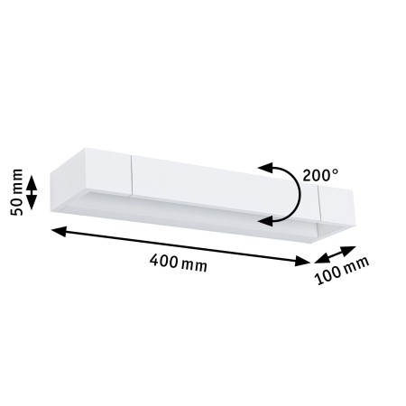 Aplică LED Lucille, cu flux luminos variabil în 3 pași, IP44, 2700K, 230V, 11,5W, alb [6]