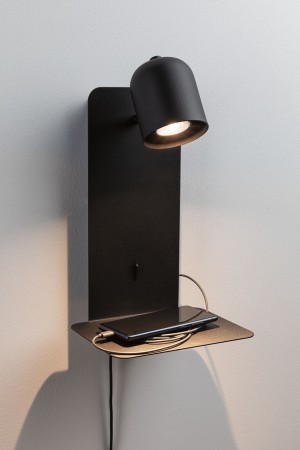 Aplică LED Malena USB C, GU10, 230V, max. 5W, negru mat [8]