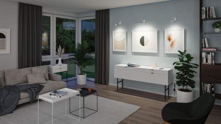 Aplică LED pentru tablouri Xana, 2700K, 420lm, 230/24V, 5,5W, cu flux luminos variabil, aluminiu periat dimmable Brushed aluminium [5]