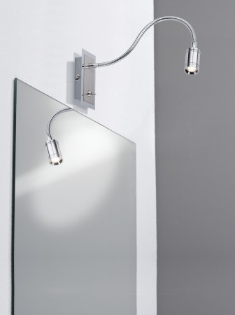 Aplică LED pentru tablouri Zylindro 1x3W, crom, cu braț flexibil [2]