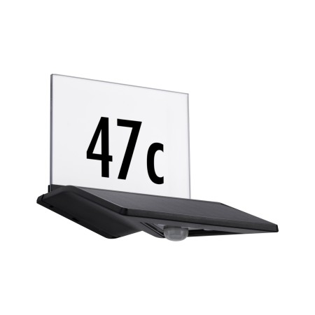 Aplică solară cu număr adresă Yoko IP44 3000K 150lm , cu senzor de mișcare, antracit [1]