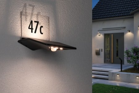 Aplică solară cu număr adresă Yoko IP44 3000K 150lm , cu senzor de mișcare, antracit [2]