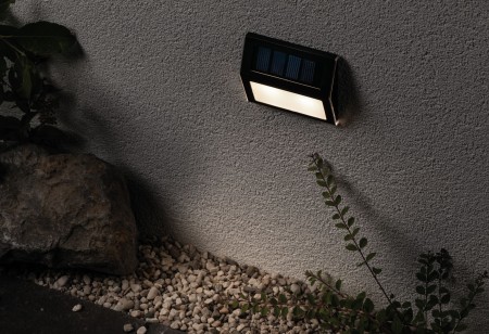 Aplică solară IP44 3000K metal/plastic, negru [2]