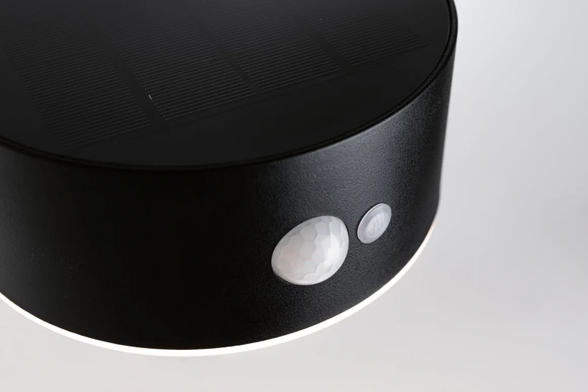 Aplică solară LED de exterior Eileen cu senzor de mișcare IP44 3000K 400lm, negru [2]