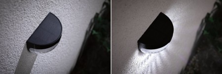 Aplică solară LED, Mimmo, IP44 6500K 18lm, negru [3]