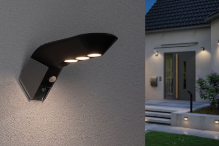 Aplică solară Soley IP44 3000K 100lm, cu senzor de mișcare, antracit [4]