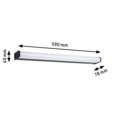 Aplică de baie Arneb LED, IP44, 3000K, 1000lm, 230V, 12,5W, negru [4]