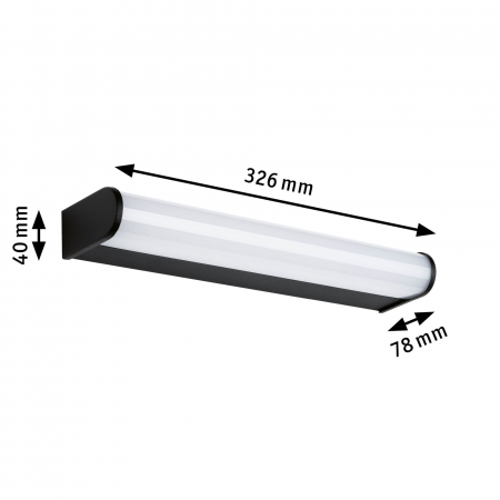 Aplică de baie Arneb LED, IP44, 3000K, 700lm, 230V, 9W, negru [4]