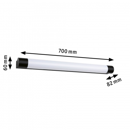 Aplică de baie Orgon Prise LED, IP44, 3000K, 850lm, 230V, 10,5W, negru [4]