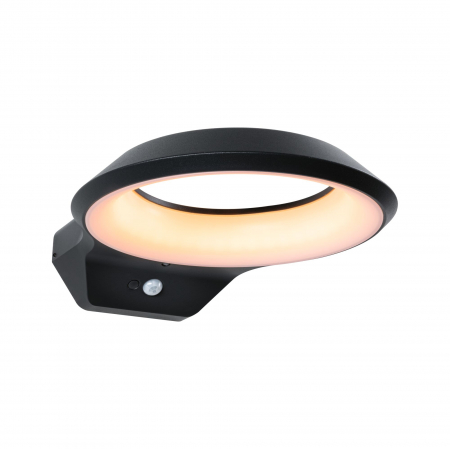 Iluminat exterior - Aplică de exterior Anela LED, senzor de mișcare, IP44, 245x309mm, 2200K, 12,5W, 700lm, 230V, antracit, aluminiu