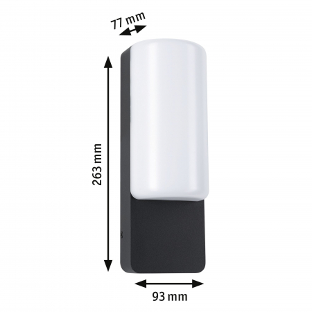 Aplică de exterior Bonnie LED, IP44, 93x77mm, 3000K, 8,5W, 560lm, 230V, antracit, aluminiu [2]