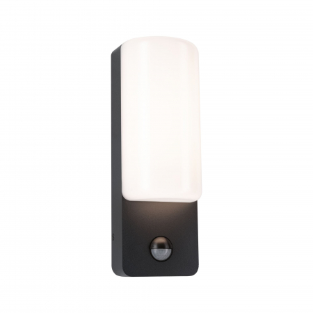 230V - Aplică de exterior Bonnie LED, IP44, 93x77mm, 3000K, 8,5W, 560lm, 230V, antracit, aluminiu, senzor de mișcare