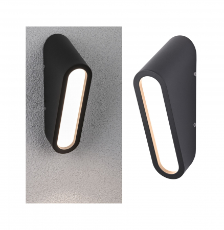 Aplică de exterior Cliff LED, IP44, 64x116mm, 3000K, 9,5W, 300lm, 230V, antracit, aluminiu [3]