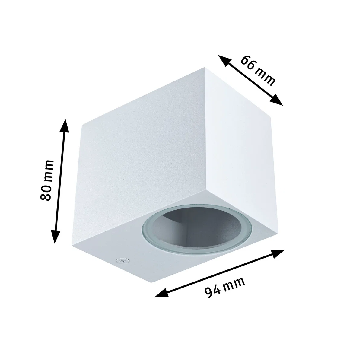 Aplică de exterior Imola, IP44, pătrată, max. 1xGU10, alb mat, aluminiu [1]