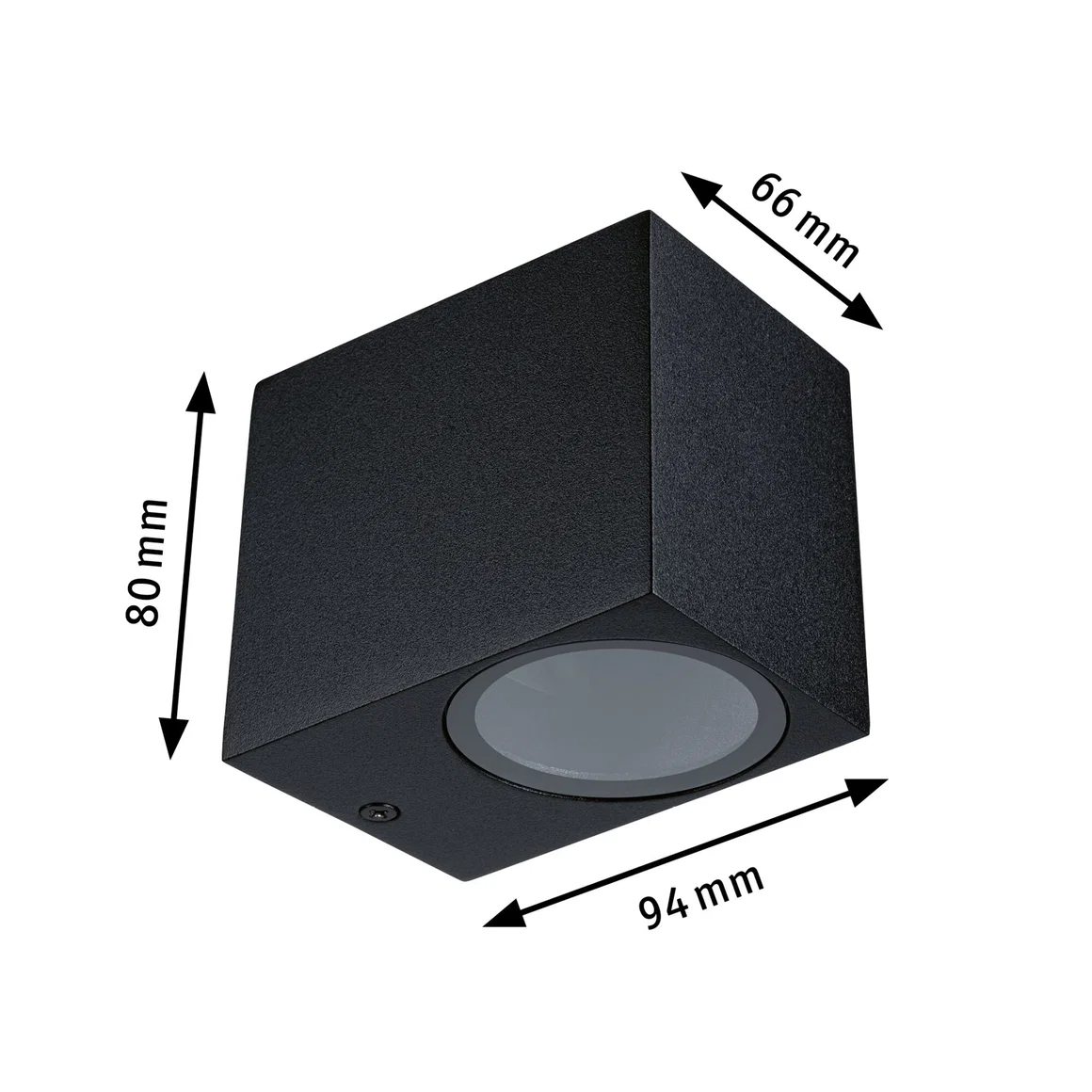 Aplică de exterior Imola, IP44, pătrată, max. 1xGU10, negru mat, aluminiu [1]