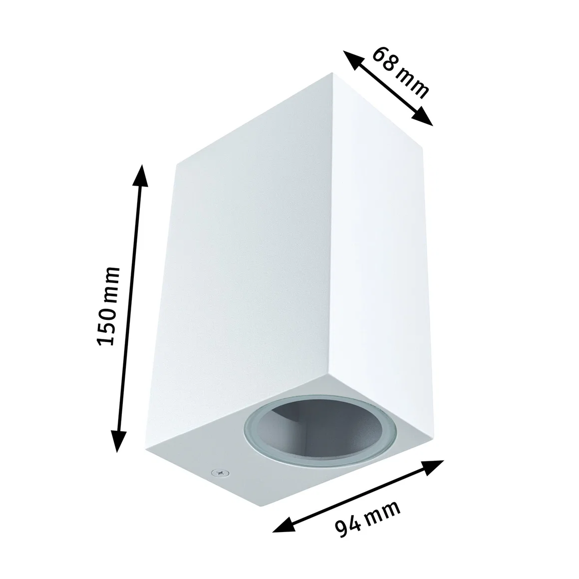 Aplică de exterior Imola, IP44, pătrată, max. 2xGU10, alb mat, aluminiu [1]
