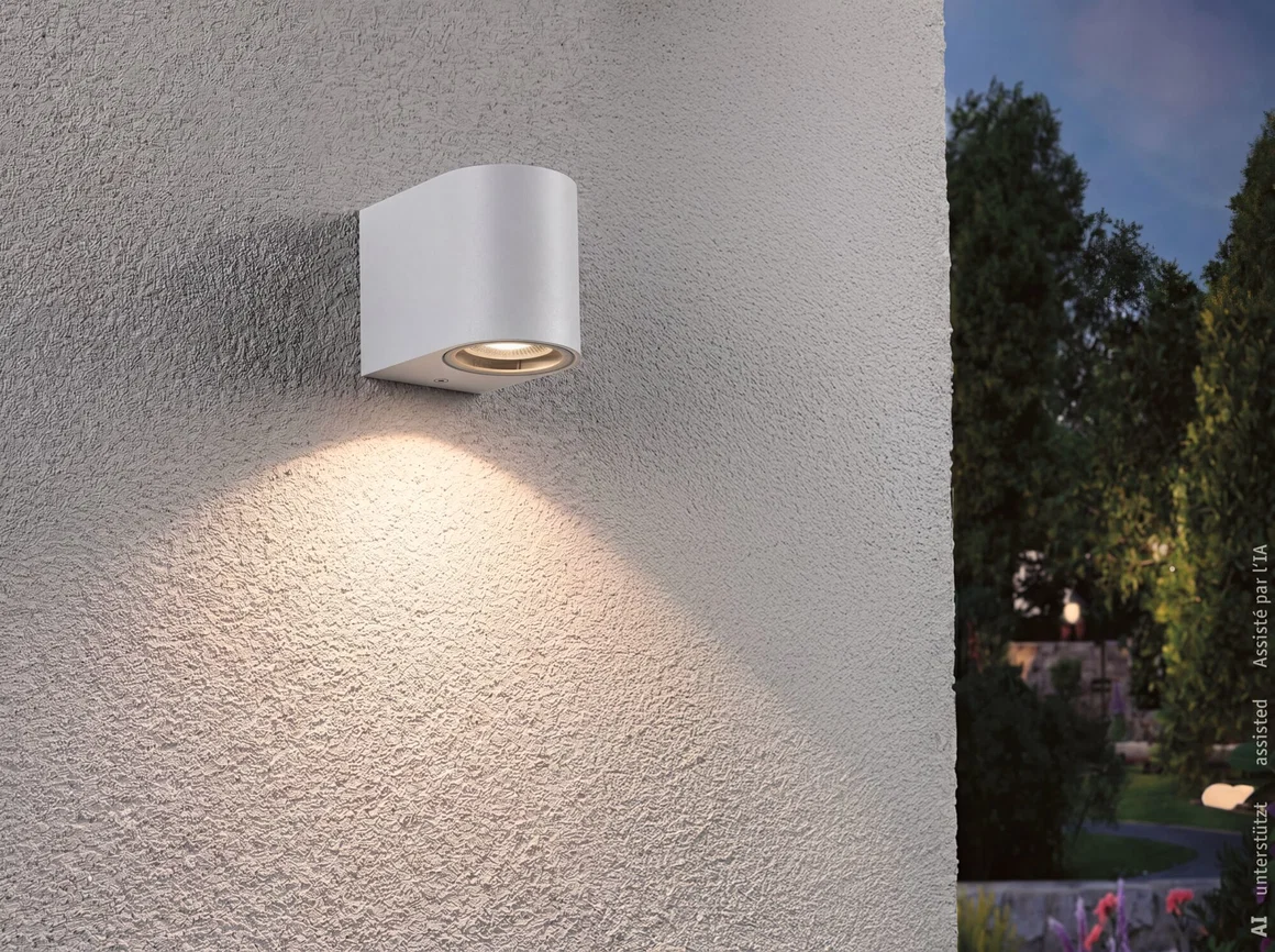 Aplică de exterior Perugia, IP44, max. 1xGU10, alb mat, aluminiu [4]