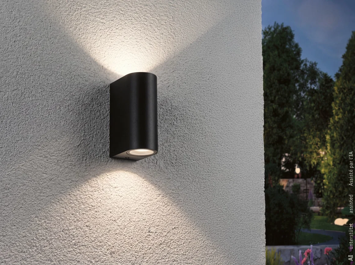Aplică de exterior Perugia, IP44, max. 2xGU10, negru mat, aluminiu [3]