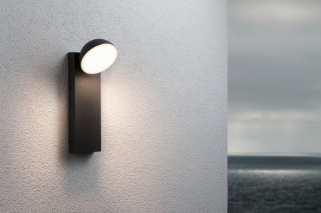 Aplică de exterior Puka LED, IP44, rotundă, 110x125mm, 3000K, 8,5W, 460lm, 230V, antracit, aluminiu [5]