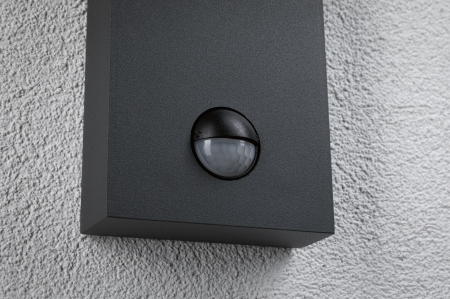 Aplică de exterior Puka LED, IP44, rotundă, 110x125mm, 3000K, 8,5W, 460lm, 230V, antracit, aluminiu, senzor de mișcare [3]