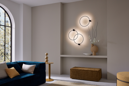 Aplică FINLIN ROUND SURF 1.0, LED, 2700K, champagne-negru [1]