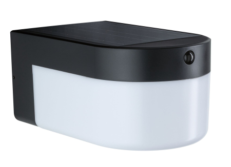 Aplică hibridă LED de exterior Calyne, 230V + Solar IP44, 145x229mm, 3000K, 2,3W, 230lm, 230V, negru [1]