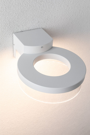 Aplică LED de exterior Capea, IP44, 3000K, 700lm, 230V, cu senzor de mișcare, alb, aluminiu [1]