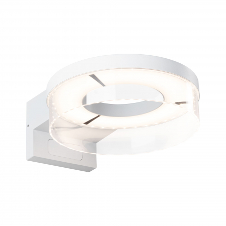 Iluminat exterior - Aplică LED de exterior Capea, IP44, 3000K, 700lm, 230V, cu senzor de mișcare, alb, aluminiu