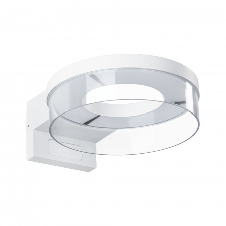 Aplică LED de exterior Capea, IP44, 3000K, 700lm, 230V, cu senzor de mișcare, alb, aluminiu [2]