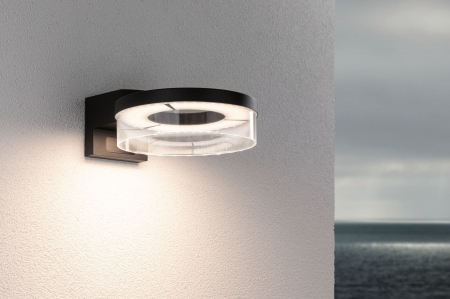 Aplică LED de exterior Capea, IP44, 3000K, 700lm, 230V, cu senzor de mișcare, antracit, aluminiu [4]