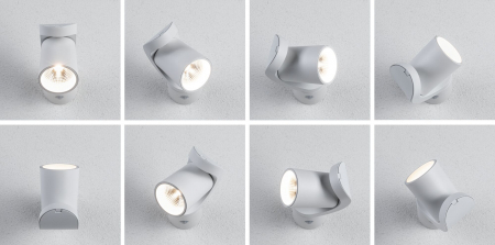Aplică LED de exterior Cuff, cu senzor de mișcare, IP44, 3000K, 10W, 700lm, 230V, 70°, alb [5]