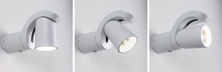 Aplică LED de exterior Cuff, cu senzor de mișcare, IP44, 3000K, 10W, 700lm, 230V, 70°, alb [6]