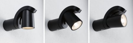 Aplică LED de exterior Cuff, cu senzor de mișcare, IP44, 3000K, 10W, 700lm, 230V, 70°, antracit [4]