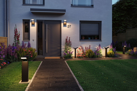 Aplică LED de exterior Juntea, cu senzor de mișcare, IP44, 3000K, 11W, 900lm, 230V, antracit [7]