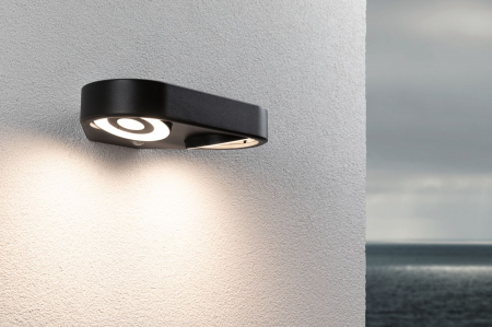 Aplică LED de exterior Silma, bidirecțională, IP44, 3000K, 2x600lm, 230V, cu senzor de mișcare, antracit, aluminiu [5]