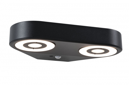 Iluminat exterior - Aplică LED de exterior Silma, bidirecțională, IP44, 3000K, 2x600lm, 230V, cu senzor de mișcare, antracit, aluminiu