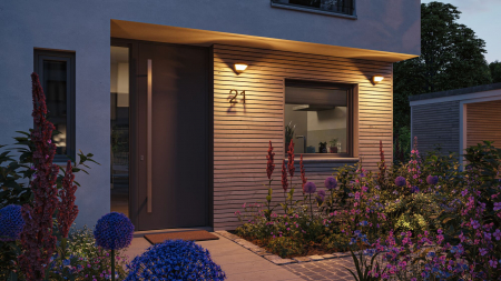Aplică LED de exterior Smart Home Zigbee 3.0 Skyla Motion, insect friendly, IP44, 10W, 840lm, 230V, antracit, aluminiu, cu temperatură de culoare variabilă [8]