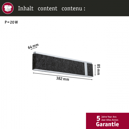 Aplică LED Jagun, 2700K, 1250lm, 230V, 18W, antracit, cu flux luminos variabil în 3 pași [2]