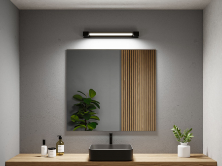 Aplică LED Lucille, IP44, 2700K, 1300lm, 230V, 17W, negru mat, flux luminos variabil [1]