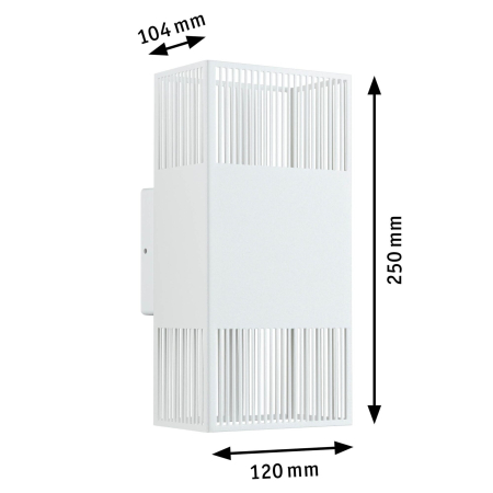 Aplică LED Tharin, IP44, 3000K, 120x104mm, 2x3,7W, alb [1]